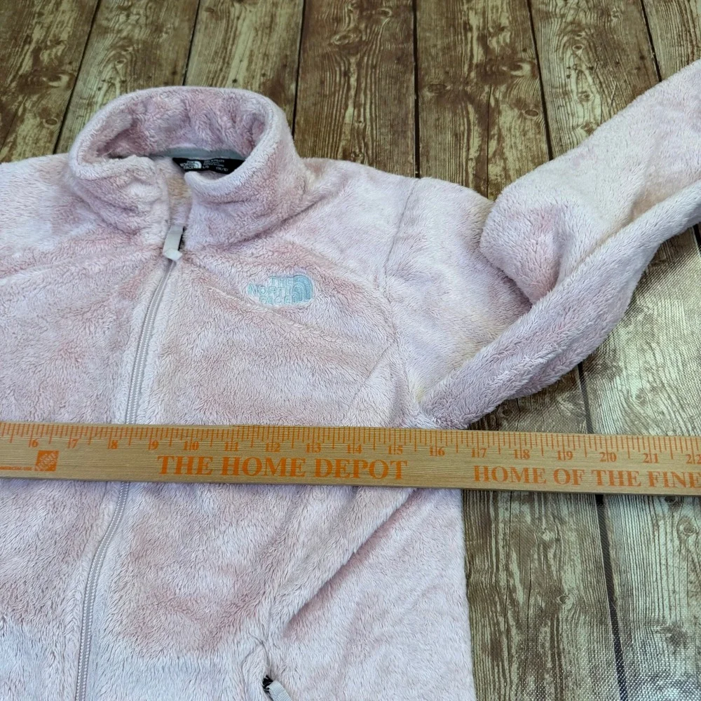 The North Face Osito Fleece Jacket Girls Large Pink Full Zip Fuzzy Soft